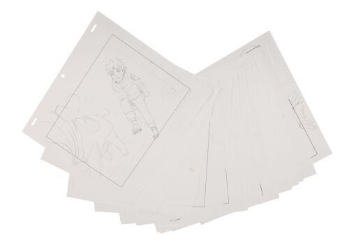 637. Set of Naruto and Pakkun Genga Drawings from "Successor of the Forbidden Jutsu" ### NARUTO (TV SERIES, 2002-2007)