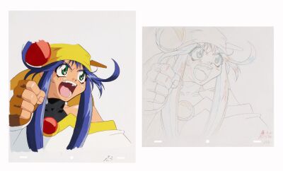 643. Lime Original Production Pan Cel with Matching Douga Drawing ### SABER MARIONETTE J (TV SERIES, 1996-1997)