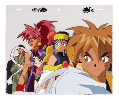 645. Otaru, Lime, Cherry, and Bloodberry Original Production Cel ### SABER MARIONETTE J (TV SERIES, 1996-1997)