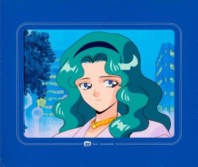 656. Michiru Original Production Cel from "Let Moon Help With Your Love Problems" on Original Production Background ### SAILOR MOON (TV SERIES, 1992-1997)