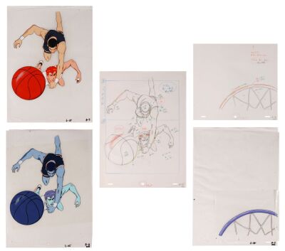 674. Sakuragi and Opposing Team Original Production Pan Cels with Matching Douga Drawings Set from "The Introspective Army's Big Counterattack!" ### SLAM DUNK (TV SERIES, 1993-1996)