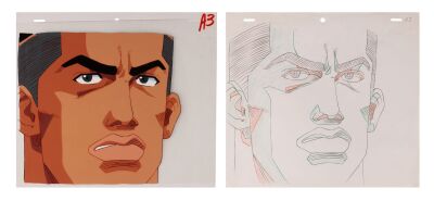 676. Akagi Original Production Cel with Matching Douga Drawing ### SLAM DUNK (TV SERIES, 1993-1996)