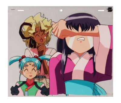 683. Ayeka, Sasame, and Mimoshi Original Production Cel from "No Need for an Arch Rival" ### TENCHI UNIVERSE (TV SERIES, 1995)
