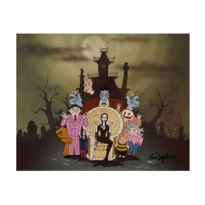 314. The Addams Family Publicity Cel on Studio Printed Lithographic Background Signed by Ron Myrick ### ADDAMS FAMILY, THE (TV SERIES, 1992-1993)