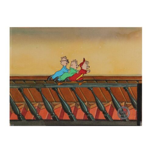 317. Alvin, Simon, Theodore Skating Original Production Cels on Hand-Painted Key Master Production Background ### A CHIPMUNK CHRISTMAS CHUCK JONES TV SPECIAL (1981)