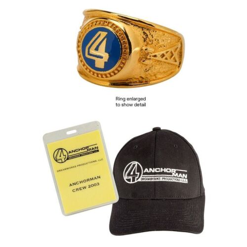 13. Thomas Ackerman Collection: Channel 4 News Signet Ring with "Channel 4" Crew Hat and Pass ### ANCHORMAN: THE LEGEND OF RON BURGUNDY (2004)