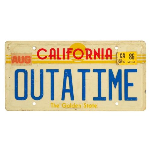 20. "Doc" Emmett Brown's (Christopher Lloyd) DeLorean "OUTATIME" License Plate ### BACK TO THE FUTURE (1985)