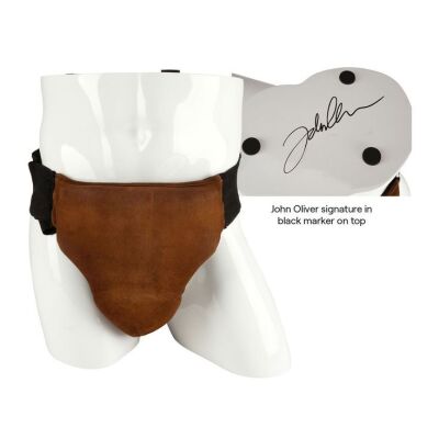 62. Russell Crowe Collection: James J. Braddock's (Crowe) Heavyweight Championship Jockstrap with John Oliver-Autographed "The Jockstrap Saga" Bust ### CINDERELLA MAN (2005)/LAST WEEK TONIGHT (T.V. SERIES, 2014 - 2026)