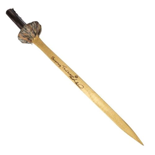 167. Raushan Hammond-Autographed Peter Banning's (Robin Williams) Wooden Pan Sword ### HOOK (1991)