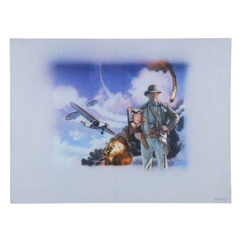 178. Drew Struzan Original Hand-Painted "Indiana Jones and the Sky Pirates" Book Cover Artwork ### INDIANA JONES SERIES (1981-2023)