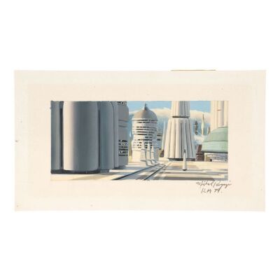 357. Hand-Painted Michael Pangrazio Cloud City Matte Concept Study ### STAR WARS: THE EMPIRE STRIKES BACK (1980)