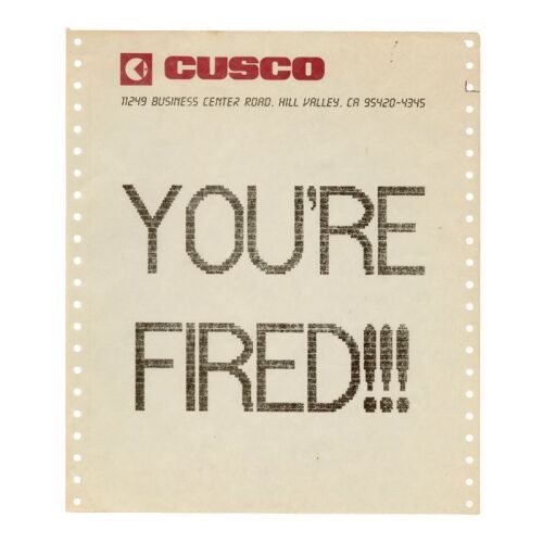479. Marty McFly's (Michael J. Fox) Termination Fax ### BACK TO THE FUTURE PART II (1989)