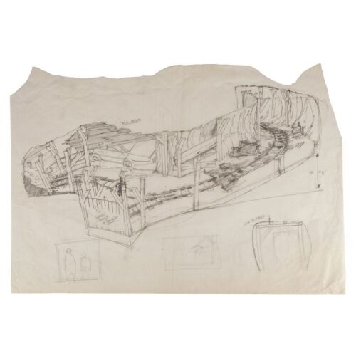 480. Hand-Drawn Martin A. Kline DeLorean Near Delgado Mine Tracks Concept Sketch ### BACK TO THE FUTURE PART III (1990)