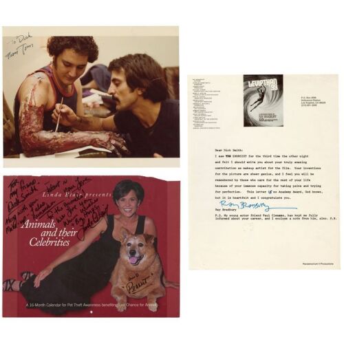658. Dick Smith Collection: Linda Blair's Hand-Inscribed Autograph and Ray Bradbury's Appreciation Letter with Tom Savini-Autographed Behind-the-Scenes Still ### THE EXORCIST (1973)