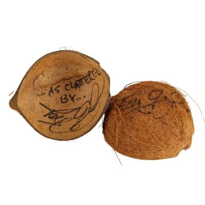 2121. Planet Hollywood Collection: Pair of Terry Gilliam-Autographed Coconut Shell Replicas ### MONTY PYTHON AND THE HOLY GRAIL (1975)