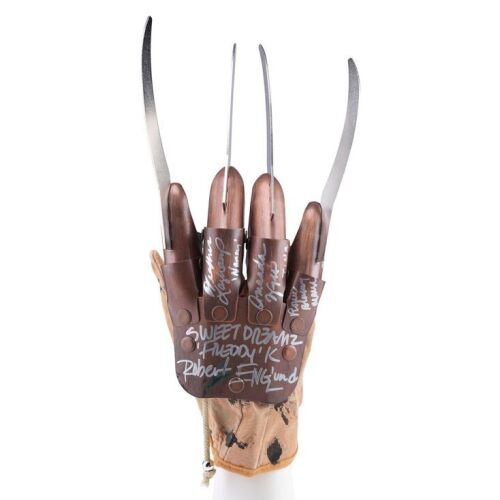 2127. Key Cast-Autographed Freddy Krueger Glove Replica ### A NIGHTMARE ON ELM STREET FRANCHISE (1984-PRESENT)