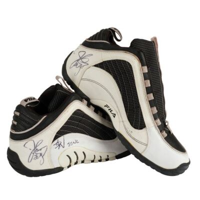 2129. Planet Hollywood Collection: Pair of Joey Fatone-Autographed FILA Sneakers ### NSYNC