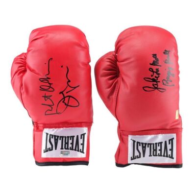 2138. Robert De Niro, Joe Pesci, and Jake LaMotta-Autographed Pair of LaMotta's Boxing Glove Replicas ### RAGING BULL (1980)