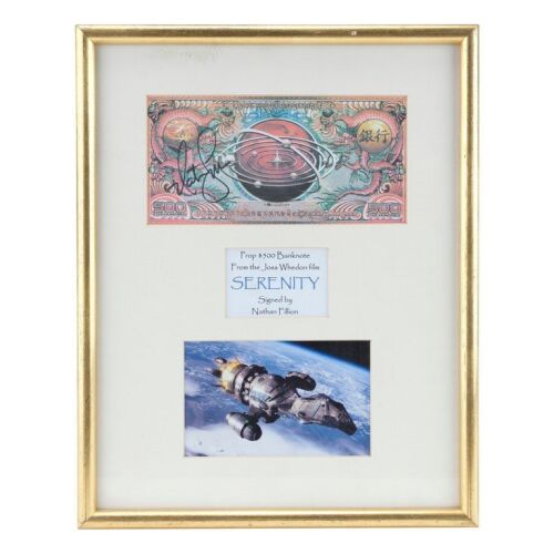 2151. Framed Nathan Fillion-Autographed Alliance 500 Banknote ### SERENITY (2005)