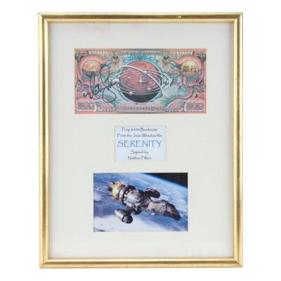 2151. Framed Nathan Fillion-Autographed Alliance 500 Banknote ### SERENITY (2005)