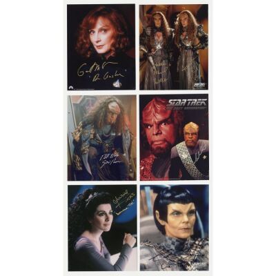 2177. Set of Six Cast-Autographed Promotional Photos ### STAR TREK: THE NEXT GENERATION (T.V. SERIES, 1987 - 1994)