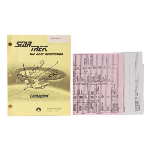 2180. Set of Four Marina Sirtis-Autographed Scripts and Brent Spiner-Autographed Writer/Director's Guide ### STAR TREK: THE NEXT GENERATION (T.V. SERIES, 1987 - 1994)