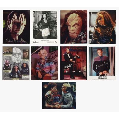 2185. Set of Nine Key Cast-Autographed Stills ### STAR TREK: DEEP SPACE NINE (T.V. SERIES, 1993 - 1999)