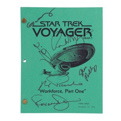 2190. Cast-Autographed "Workforce, Part One" Episode Script ### STAR TREK: VOYAGER (T.V. SERIES, 1995 - 2001)