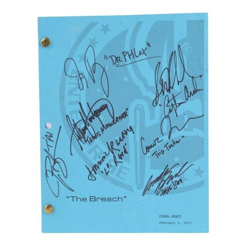 2200. Cast-Autographed Bound "The Breach" Final Draft Script ### STAR TREK: ENTERPRISE (T.V. SERIES, 2001 - 2005)