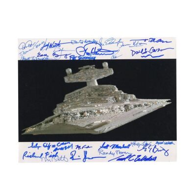 2203. ILM Star Destroyer Crew-Autographed Still ### STAR WARS - ALL ITEMS