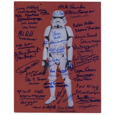 2205. Stormtrooper Actors-Autographed Still ### STAR WARS - ALL ITEMS