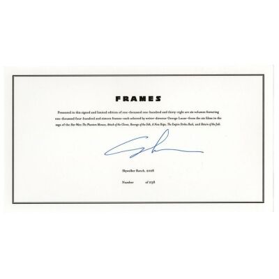 2211. George Lucas-Autographed Unnumbered "Frames" Card ### STAR WARS - ALL ITEMS