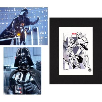 2220. Pair of James Earl Jones- and David Prowse-Autographed Darth Vader Stills with Printed Tom Hodges "Stormtroopers" Giclee ### STAR WARS: THE EMPIRE STRIKES BACK (1980)