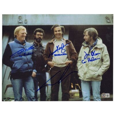 2224. George Lucas and Producers-Autographed Still ### STAR WARS: RETURN OF THE JEDI (1983)
