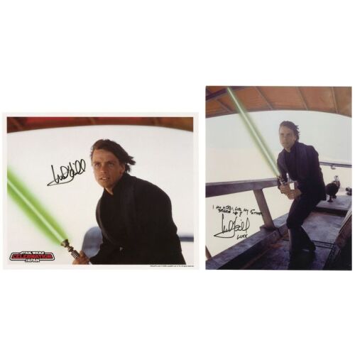 2226. Pair of Mark Hamill-Autographed Luke Skywalker Stills ### STAR WARS: RETURN OF THE JEDI (1983)