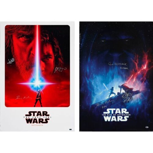 2243. Pair of Key Cast-Autographed Posters ### STAR WARS: THE LAST JEDI (2017)/STAR WARS: THE RISE OF SKYWALKER (2019)