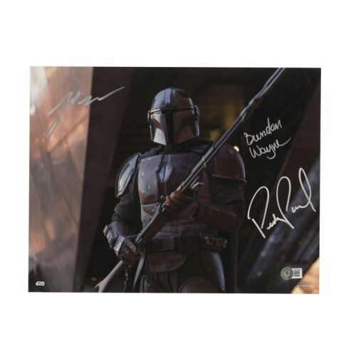 2244. Pedro Pascal, Brendan Wayne, and Lateef Crowder-Autographed Still ### THE MANDALORIAN (T.V. SERIES, 2019 - 2023)