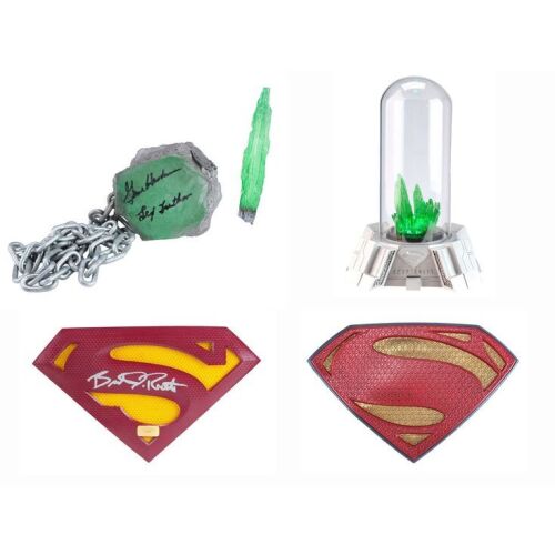 2253. Set of Autographed Superman Chest Emblems and Kryptonite Replica Pieces ### SUPERMAN (VARIOUS PRODUCTIONS)