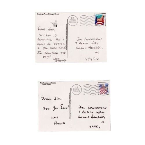 457. Jim Levenstein's (Jason Biggs) Screen-Matched Philadelphia Postcard from Nadia (Shannon Elizabeth) with Chicago Postcard ### AMERICAN PIE 2 (2001)