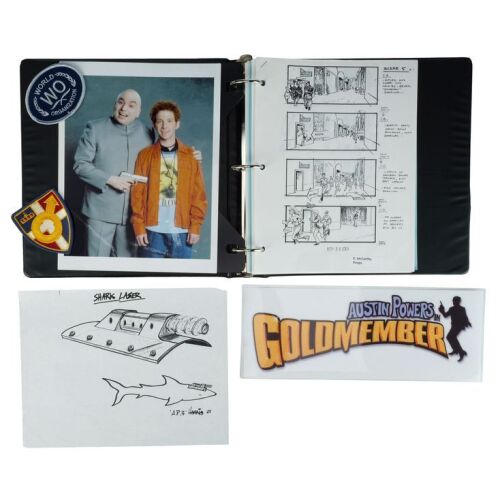 470. World Organization and British Intelligence Academy Patches, Deleted Scene Evil Family Portrait, Parking Placard, and Storyboard Binder ### AUSTIN POWERS IN GOLDMEMBER (2002)