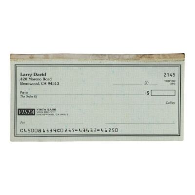 602. Larry David's (Larry David) Season 1 Checkbook ### CURB YOUR ENTHUSIASM (T.V. SERIES, 2000 - 2024)
