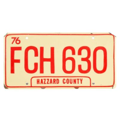 631. Planet Hollywood Collection: Daisy Duke's (Catherine Bach) License Plate ### THE DUKES OF HAZZARD (T.V. SERIES, 1979 - 1985)