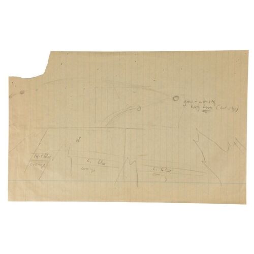 636. Hand-Drawn and Annotated Steven Spielberg Spaceship VFX Shot Concept Sketch ### E.T. THE EXTRA-TERRESTRIAL (1982)