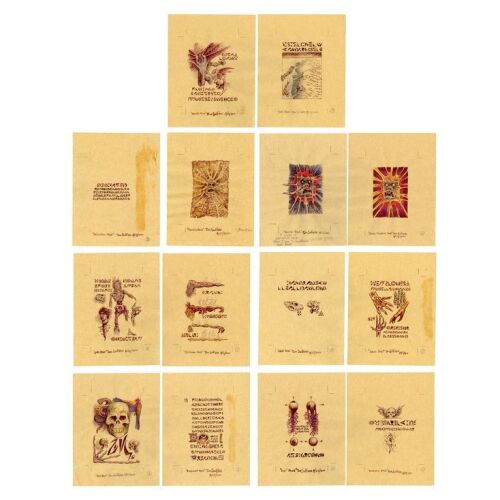 643. Tom Sullivan Collection: Set of 14 Hand-Drawn Tom Sullivan Necronomicon Inner Page Artworks for DVD Release ### THE EVIL DEAD (1981)