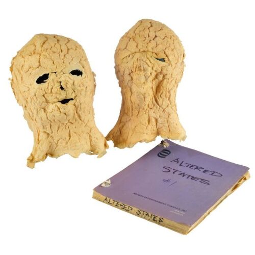 675. Dick Smith Collection: Emily Jessup's (Blair Brown) Pair of Finale Energy Masks with Smith's Hand-Marked Bound First Draft Script ### ALTERED STATES (1980)