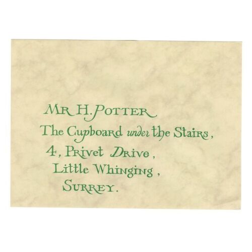 Harry's Hogwarts Acceptance Letter Envelope from Sorcerer's Stone (2001)