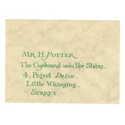826. Harry Potter's (Daniel Radcliffe) Hogwarts Acceptance Letter Envelope ### HARRY POTTER AND THE SORCERER'S STONE (2001)