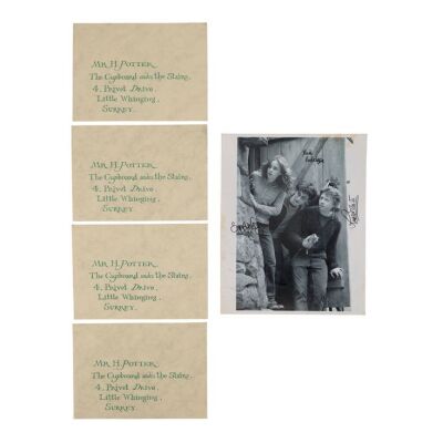 843. Set of Four Hogwarts Acceptance Envelopes with Printed Radcliffe, Watson and Grint-Autographed Photo ### HARRY POTTER SERIES (2001 - 2011)
