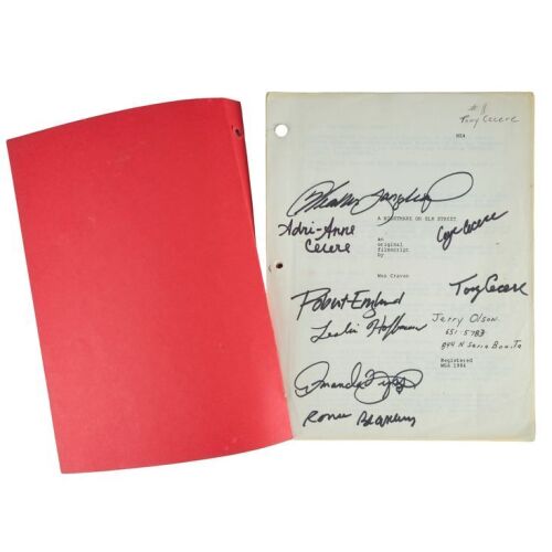 1013. Tony Cecere's Cast and Crew-Autographed Bound Annotated Script ### A NIGHTMARE ON ELM STREET (1984)
