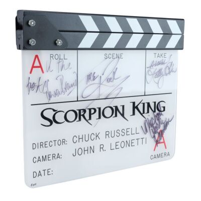 1107. Dwayne Johnson, Michael Clarke Duncan, and Key Cast-Autographed "A" Camera Clapperboard ### THE SCORPION KING (2002)